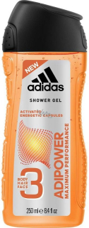 Adidas sprchový gel 3v1 Adipower 250 ml